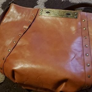 Patricia Nash leather saddle bag